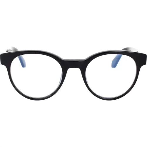 Elegante Runde Stil Schwarze Brille , unisex, Größe: 50 MM - Off White - Modalova
