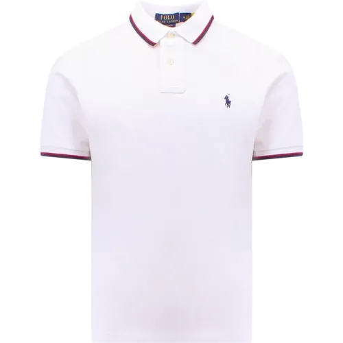 Gestreiftes Kragen Poloshirt Weiß , Herren, Größe: 2XL - Ralph Lauren - Modalova