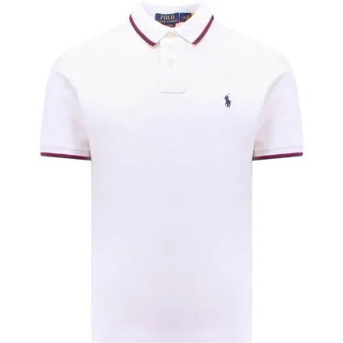 Gestreiftes Kragen Poloshirt Weiß , Herren, Größe: XL - Ralph Lauren - Modalova