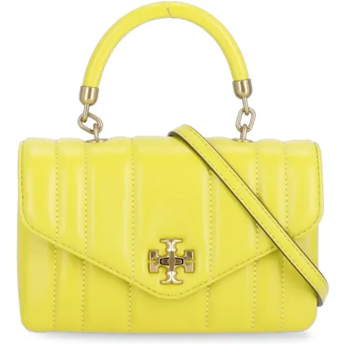 Gelbe Matelassé Leder Mini Handtasche - TORY BURCH - Modalova