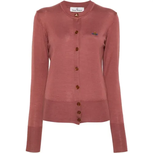 Bordeaux Sweater with Orb Logo , female, Sizes: XS, L, M, S, 2XS - Vivienne Westwood - Modalova