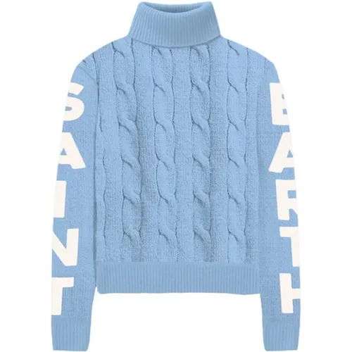 Blaue Pullover für Männer , Damen, Größe: S - MC2 Saint Barth - Modalova