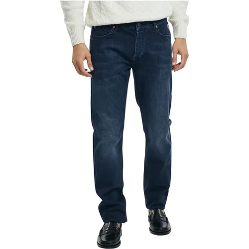 Dunkle Waschung Slim Fit Denim Jeans , Herren, Größe: W34 - Roy Roger's - Modalova