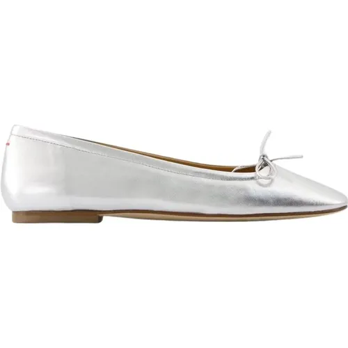 Silver Leather Ballerinas Round Toe Slip-On , female, Sizes: 2 UK, 6 UK, 5 UK, 3 UK, 7 UK - aeyde - Modalova