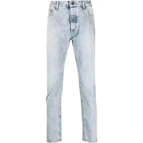 Light Jeans with White Logo , male, Sizes: W31, W32, W33 - Palm Angels - Modalova