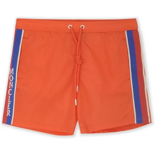 Classic Logo Swimshorts with Side Stripe Detailing , male, Sizes: L, M - Moncler - Modalova