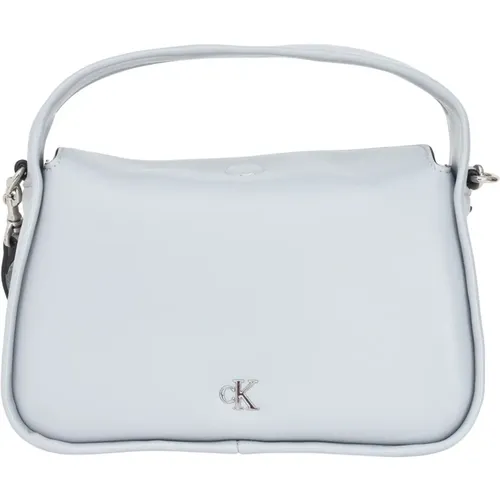 Graue Handtasche Metal Mono Mini Block - Calvin Klein - Modalova