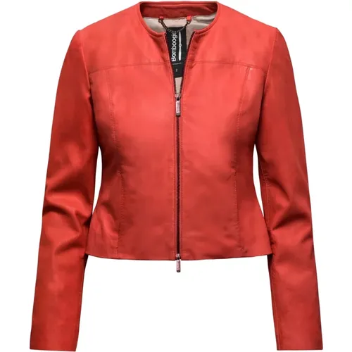 Essential Leather Jacket Galy , female, Sizes: 2XL, XS, L, S, XL, M - BomBoogie - Modalova