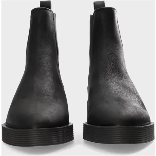 Waxed Nabuc Ankle Boots with Elastic Inserts , female, Sizes: 8 UK, 7 UK, 4 UK - Copenhagen Studios - Modalova