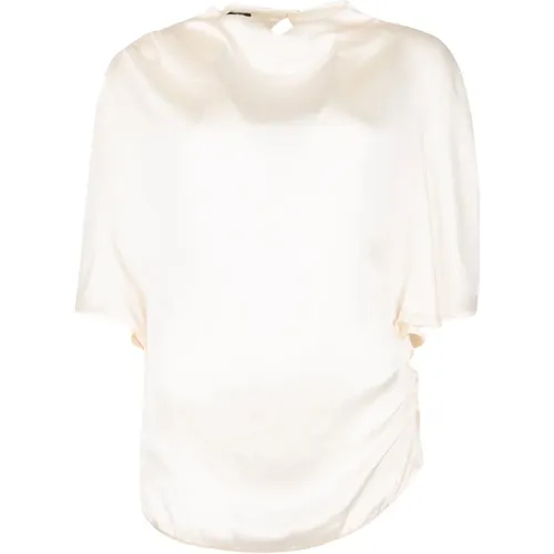 Satin Crepe Top , Damen, Größe: L - pinko - Modalova