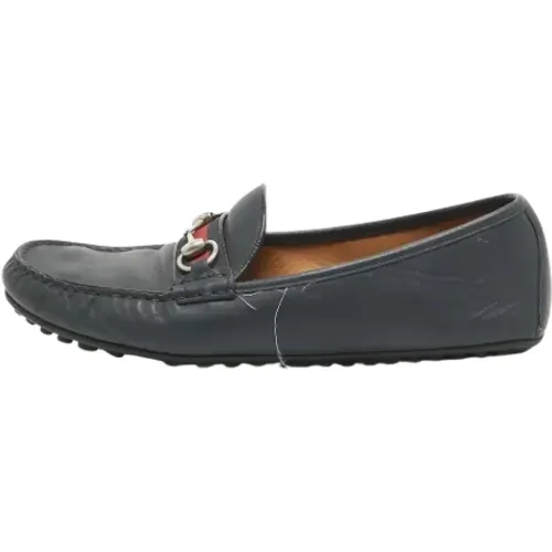 Pre-owned Leather flats , male, Sizes: 11 1/2 UK - Gucci Vintage - Modalova