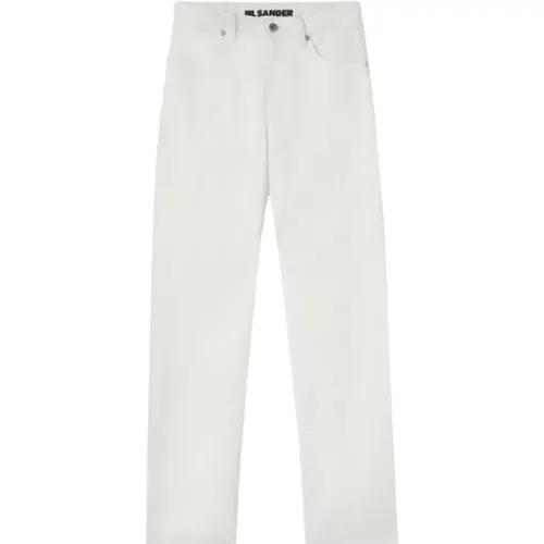 Weiße High-Waisted Straight Leg Jeans , Damen, Größe: W25 - Jil Sander - Modalova