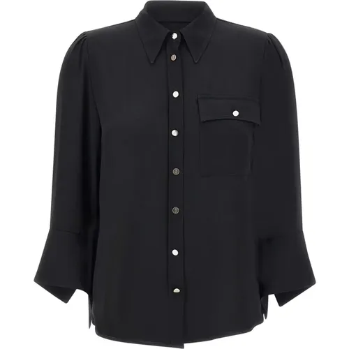 Crepe Shirt Classic Collar , female, Sizes: XS, M - Liu Jo - Modalova