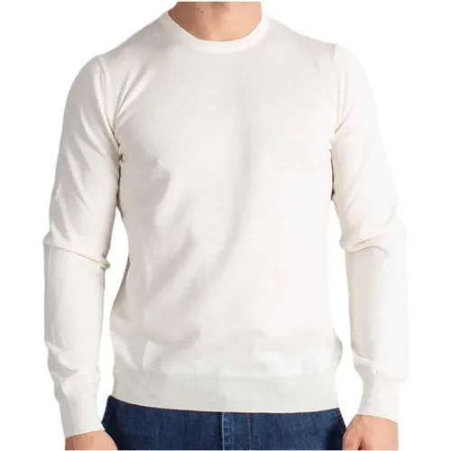 Wool Sweater with English Ribbing , male, Sizes: S, L - Paolo Fiorillo Capri - Modalova