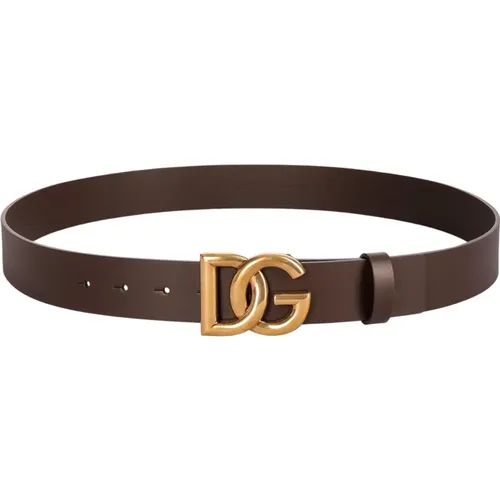 Leather Belt , male, Sizes: 85 CM, 105 CM - Dolce & Gabbana - Modalova