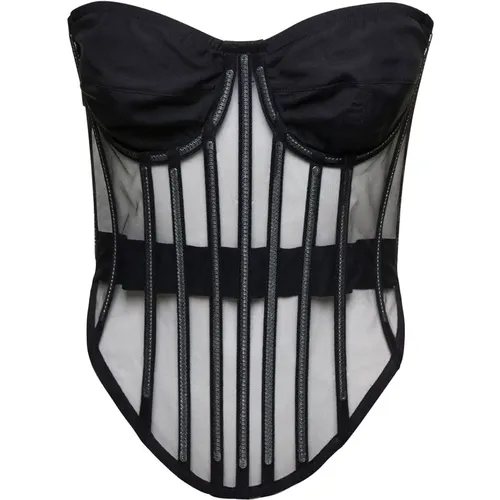 Chic Sleeveless Bustier Top , female, Sizes: S - Dolce & Gabbana - Modalova