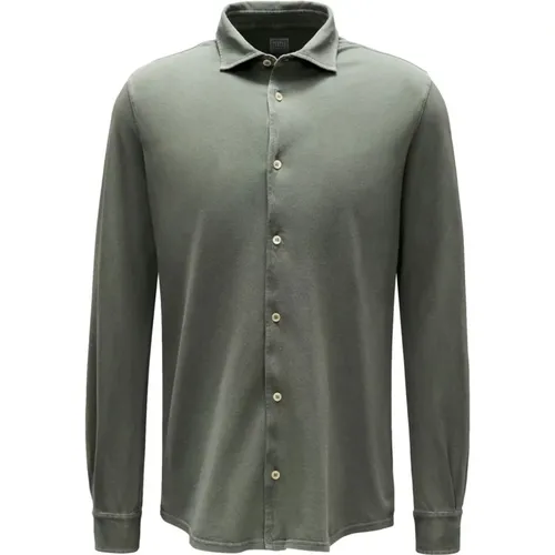 Steve Piqué Giza Green Shirt , male, Sizes: XL, 2XL, L - Fedeli - Modalova