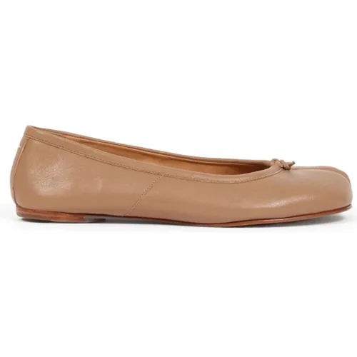 Nude Tabi Ballerina Flat Shoes , female, Sizes: 2 1/2 UK, 4 1/2 UK, 5 UK - Maison Margiela - Modalova