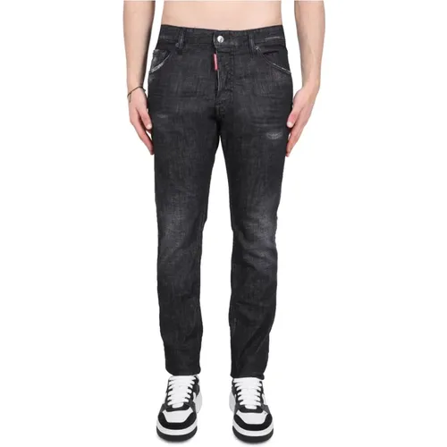 Stylische Denim Jeans mit Verschluss , Herren, Größe: 2XL - Dsquared2 - Modalova