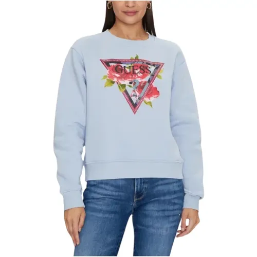 Crewneck Sweatshirt , Damen, Größe: M - Guess - Modalova