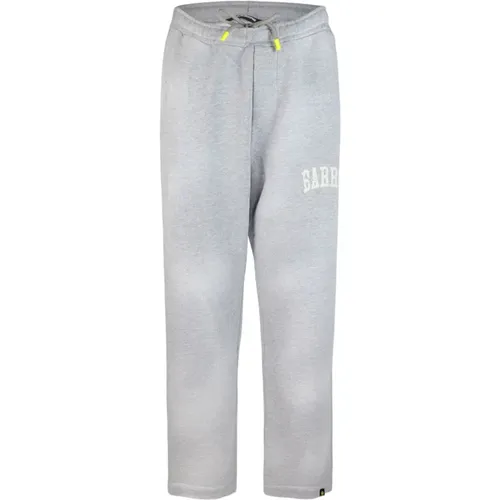 Graue Sweatpants Loose Fit Frontdruck , Herren, Größe: S - BARROW - Modalova