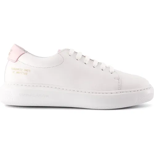 Handgefertigte Ethik Sneakers Weiß Rosa , Damen, Größe: 36 EU - National Standard - Modalova