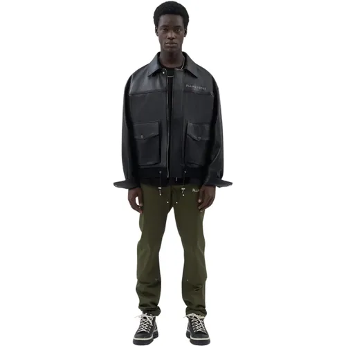 Leather Jacket Boxy , male, Sizes: M - Filling Pieces - Modalova