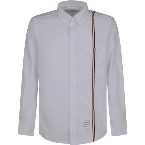 Button Down Shirt with RWB Application , male, Sizes: M - Thom Browne - Modalova