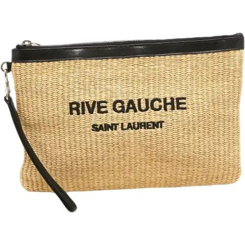 Pre-owned Canvas clutches , female, Sizes: ONE SIZE - Yves Saint Laurent Vintage - Modalova