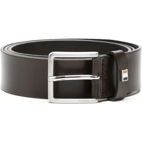 Leather Belt with 'Ther-Flag' Design , male, Sizes: 100 CM, 95 CM, 90 CM - Hugo Boss - Modalova