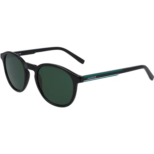 Schwarz/Grüne Sonnenbrille , unisex, Größe: 50 MM - Lacoste - Modalova