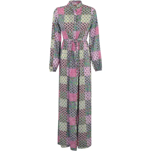 Long Cotton Dress Pink , female, Sizes: L, M, S, XS - MC2 Saint Barth - Modalova