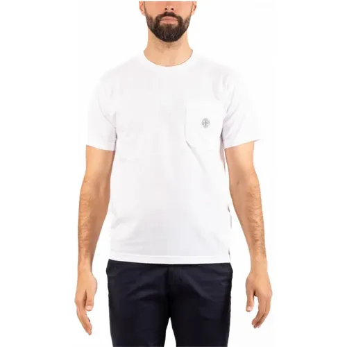 Herren Casual T-Shirt , Herren, Größe: L - Stone Island - Modalova