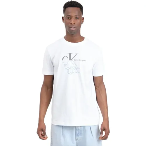T-Shirts , Herren, Größe: M - Calvin Klein Jeans - Modalova