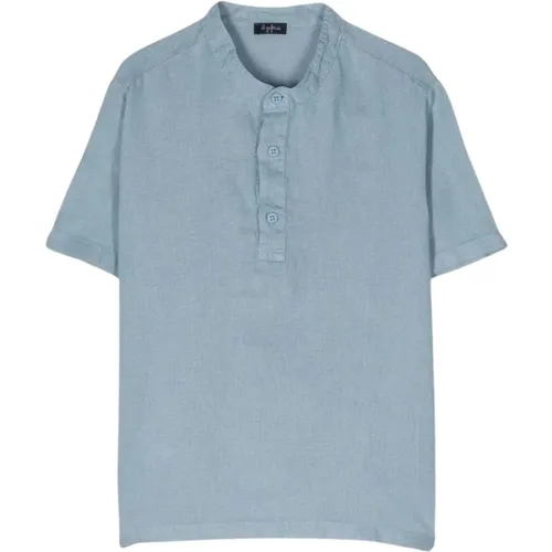 Blaues Leinen Polo Shirt für Kinder - Il Gufo - Modalova