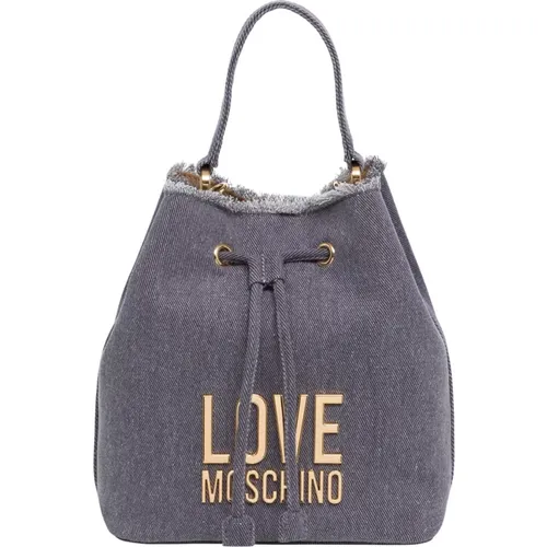 Logo Bucket Bag mit Verstellbarem Riemen - Love Moschino - Modalova