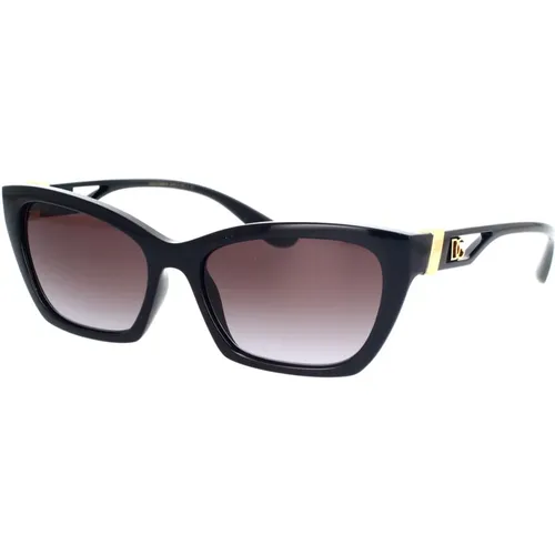 Damen Cat-Eye Sonnenbrille mit Iconic Logo , Damen, Größe: 55 MM - Dolce & Gabbana - Modalova