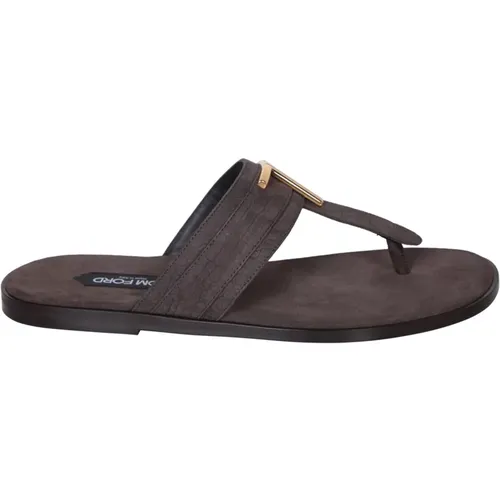 Leather Sandals Stylish Men's Footwear , male, Sizes: 5 UK, 6 UK - Tom Ford - Modalova