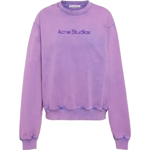 Blurred Logo Sweatshirt , female, Sizes: S - Acne Studios - Modalova
