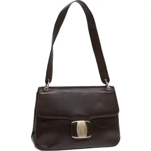 Pre-owned Leather shoulder-bags , female, Sizes: ONE SIZE - Salvatore Ferragamo Pre-owned - Modalova