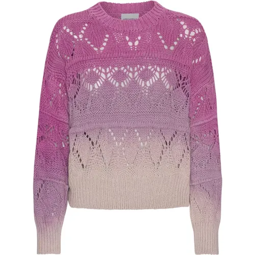 Lila Ombre Baumwollpullover - American Dreams - Modalova