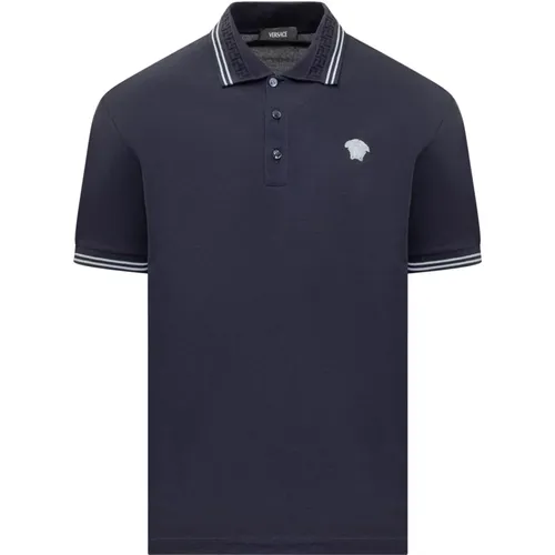 Klassische Poloshirts , Herren, Größe: XL - Versace - Modalova