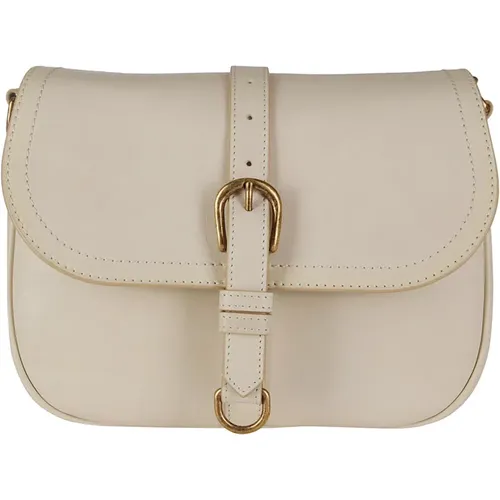 Cream Buckle Detail Bag , female, Sizes: ONE SIZE - Golden Goose - Modalova