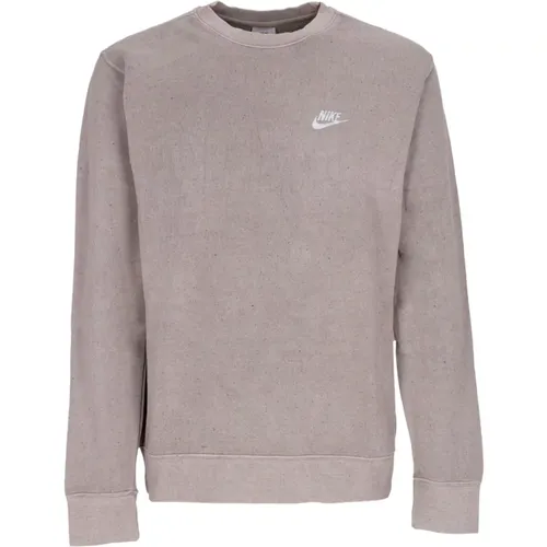 Revival Crew Sweatshirt Olive Grey , Herren, Größe: L - Nike - Modalova