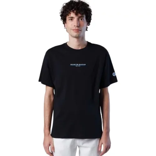Bio-Baumwoll-T-Shirt mit kurzen Ärmeln , Herren, Größe: 3XL - North Sails - Modalova