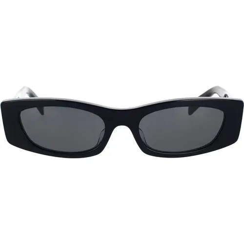 Geometric Sunglasses in Acetate with Dark Grey Lenses , unisex, Sizes: 55 MM - Celine - Modalova