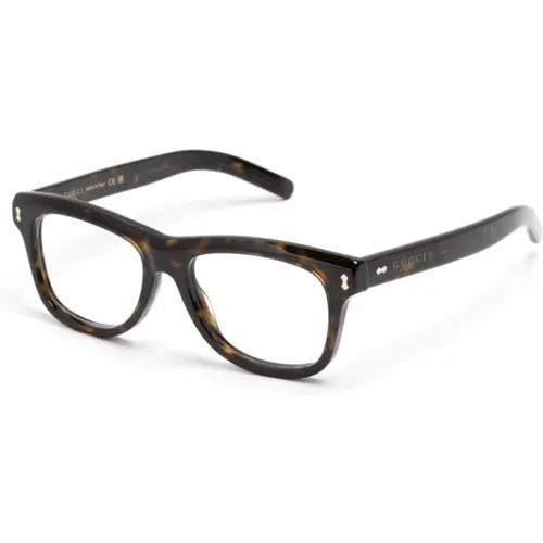Braun/Havanna Optische Brille,Klassische Schwarze Optische Brille,Glasses - Gucci - Modalova