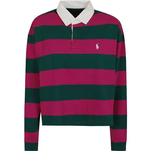 Grün Rosa Rugby Langarmshirt , Damen, Größe: XS - Polo Ralph Lauren - Modalova