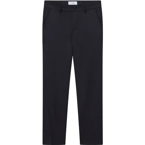 Straight-cut Pants - Navy , male, Sizes: W31, W33, W34, W32 - Les Deux - Modalova