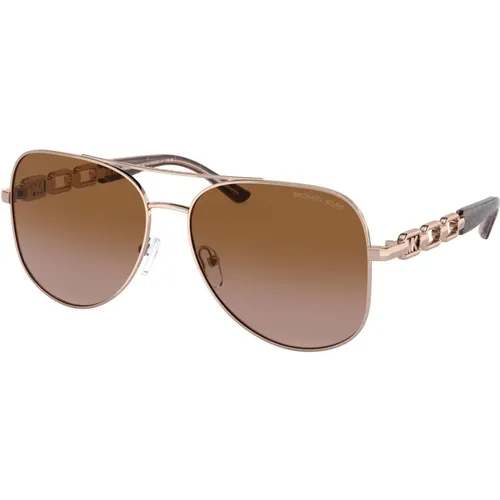 Rose Gold/Light Brown Sunglasses Chianti , female, Sizes: 58 MM - Michael Kors - Modalova